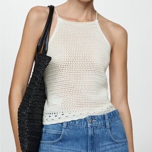 Mango Cream Crochet Camisole